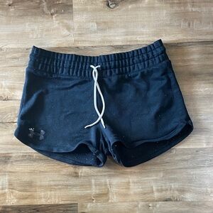 $1 - Under Armour Women's Black Athletic Shorts with White Drawstring